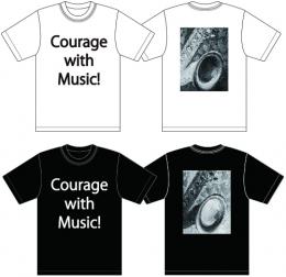 「宮崎隆睦」　Courage with Music!Tシャツ