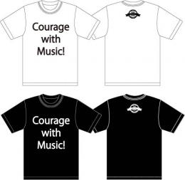 「藤岡友香」　Courage with Music!Tシャツ